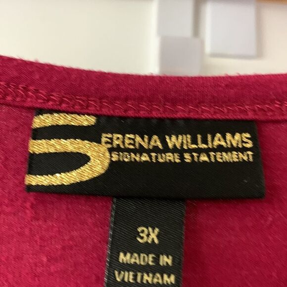 Serena Williams size 3 XL asymmetrical burgundy tunic top - Picture 5 of 11